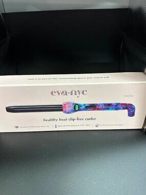 Eva NYC Healthy Heat Clip Free Curler Floral Frenzy 1 Inch Curling Wand